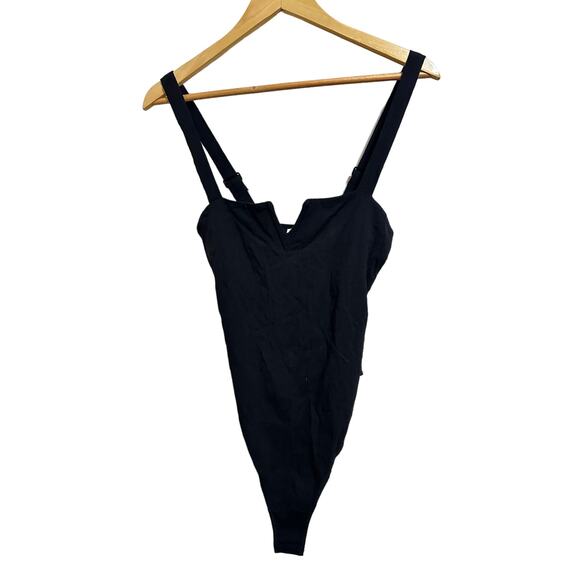 Free People Pippa V-Wire‎ Bodysuit black size Medium - Picture 1 of 3